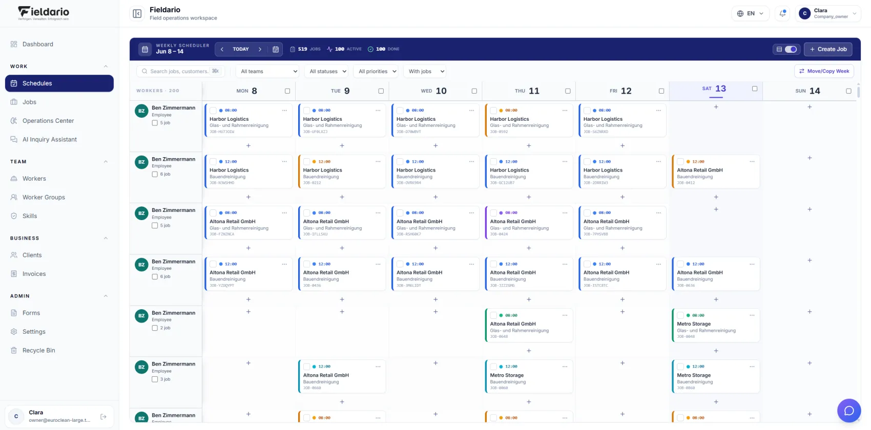 Fieldario weekly planner
