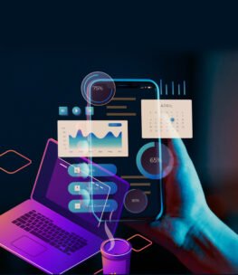 Financial marketing isometric landing page. Digital business, online trading and investment, automation technology, SEO optimization. Computer desktop with analytics data charts, 3d vector web banner